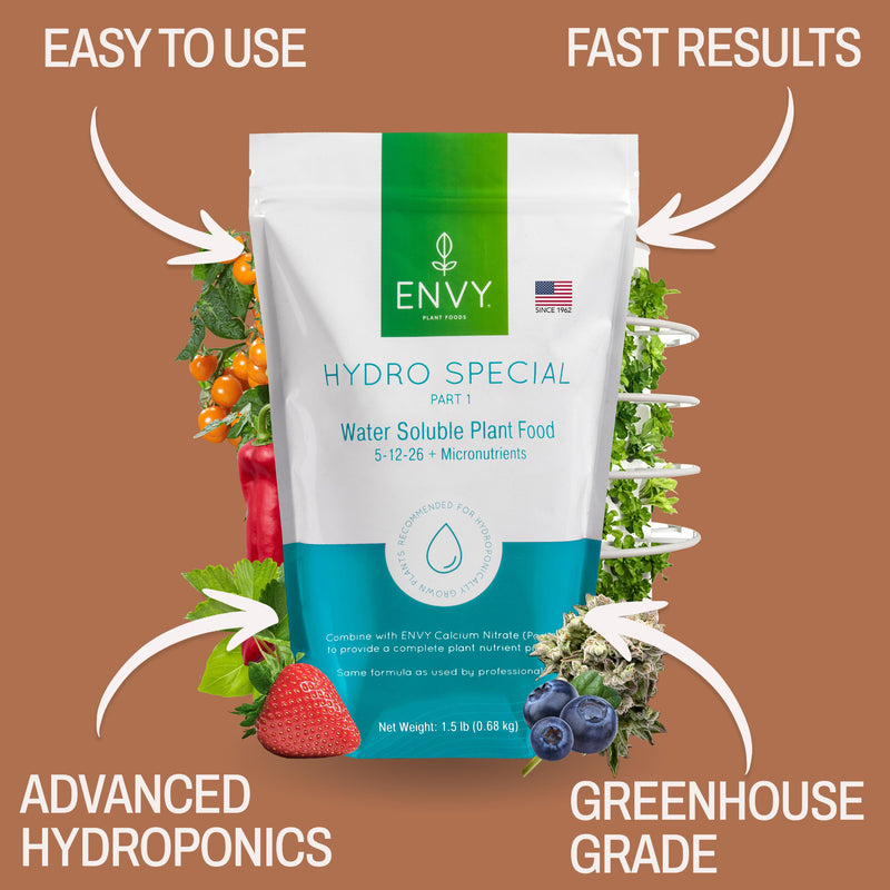 Benefits image for ENVY Plant Foods Hydro Special fertilizer