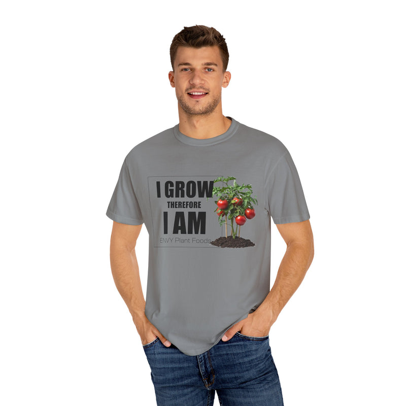 Gardening T-Shirt - "I Grow, Therefore I Am" - Tomato