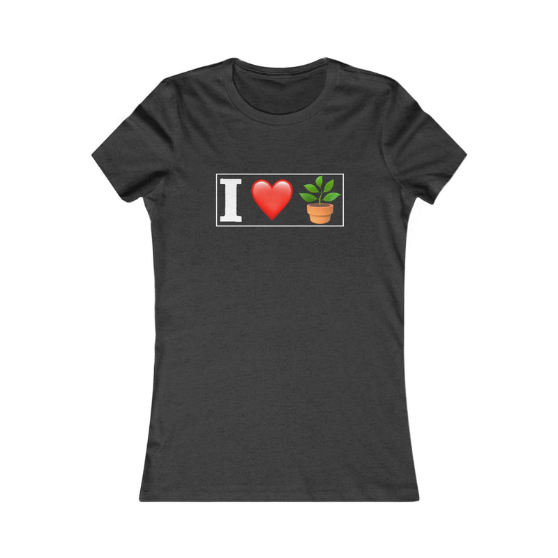 Women's T-Shirt- "I Love Plants" for Plant Lovers - White