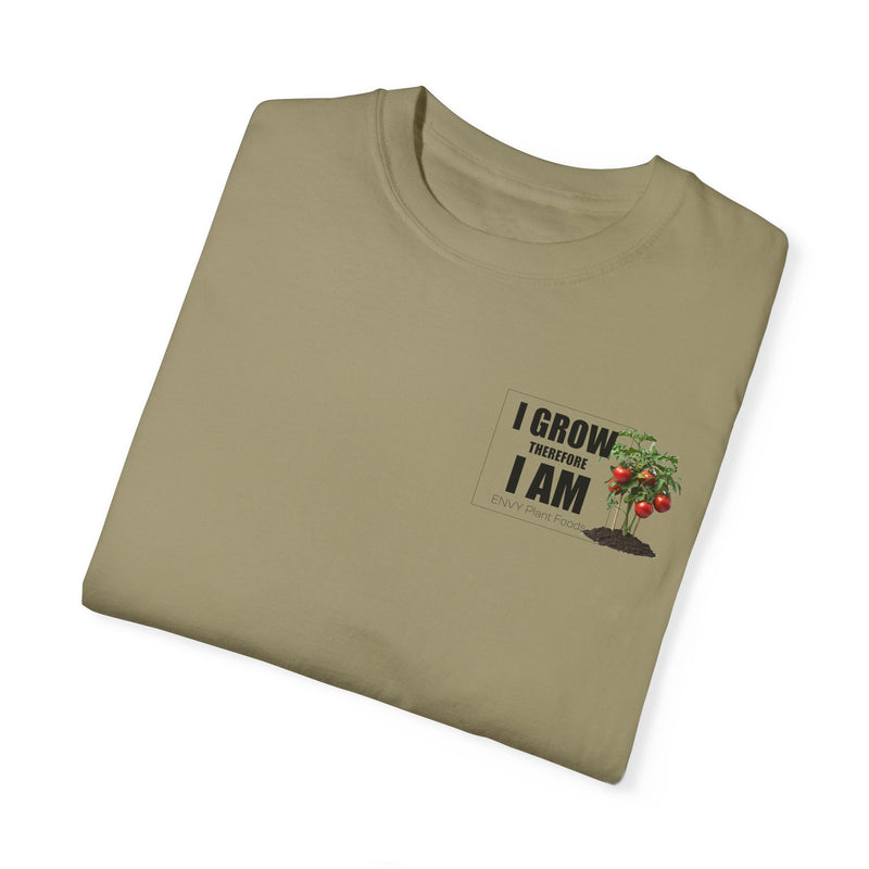 Gardening T-Shirt - "I Grow, Therefore I Am" - Tomato Design