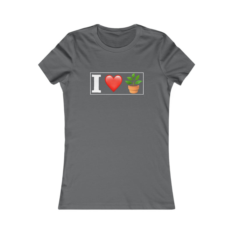 Women's T-Shirt- "I Love Plants" for Plant Lovers - White