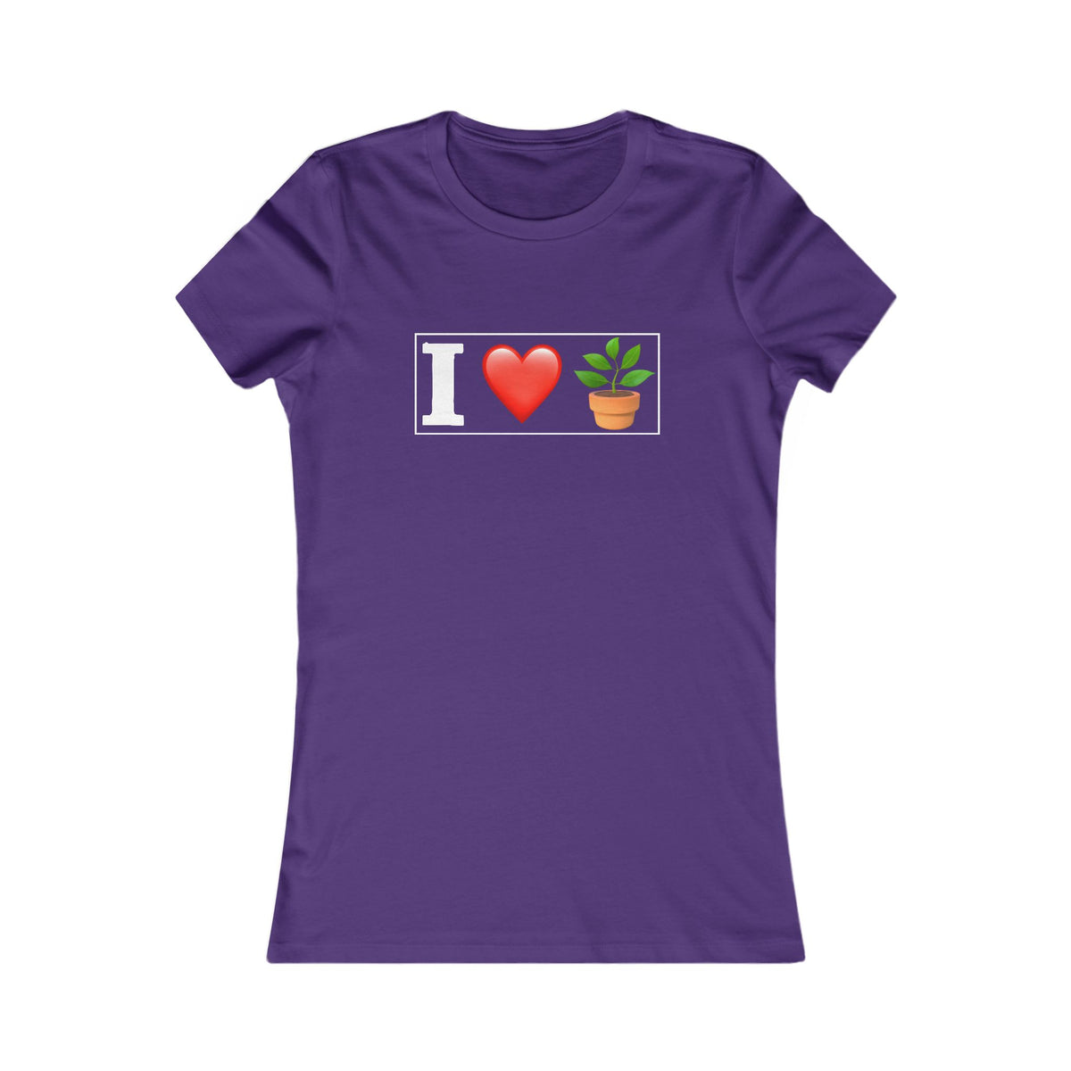 Women's T-Shirt- "I Love Plants" for Plant Lovers - White