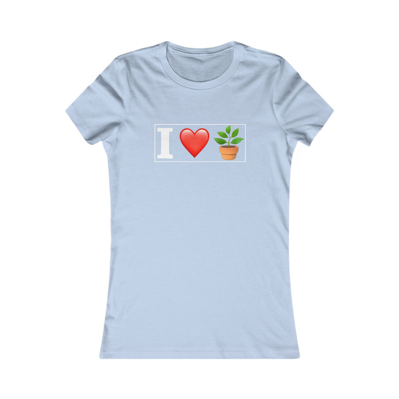 Women's T-Shirt- "I Love Plants" for Plant Lovers - White