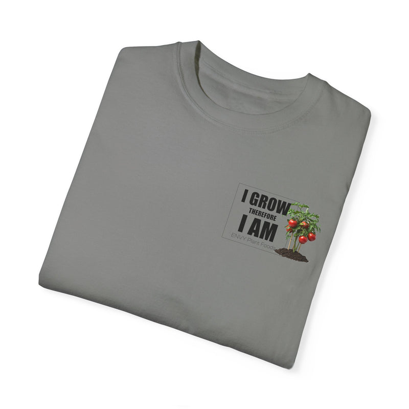 Gardening T-Shirt - "I Grow, Therefore I Am" - Tomato Design