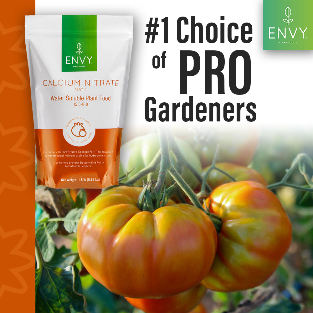 ENVY Calcium Nitrate - Greenhouse Grade, Water-Soluble Plant Food