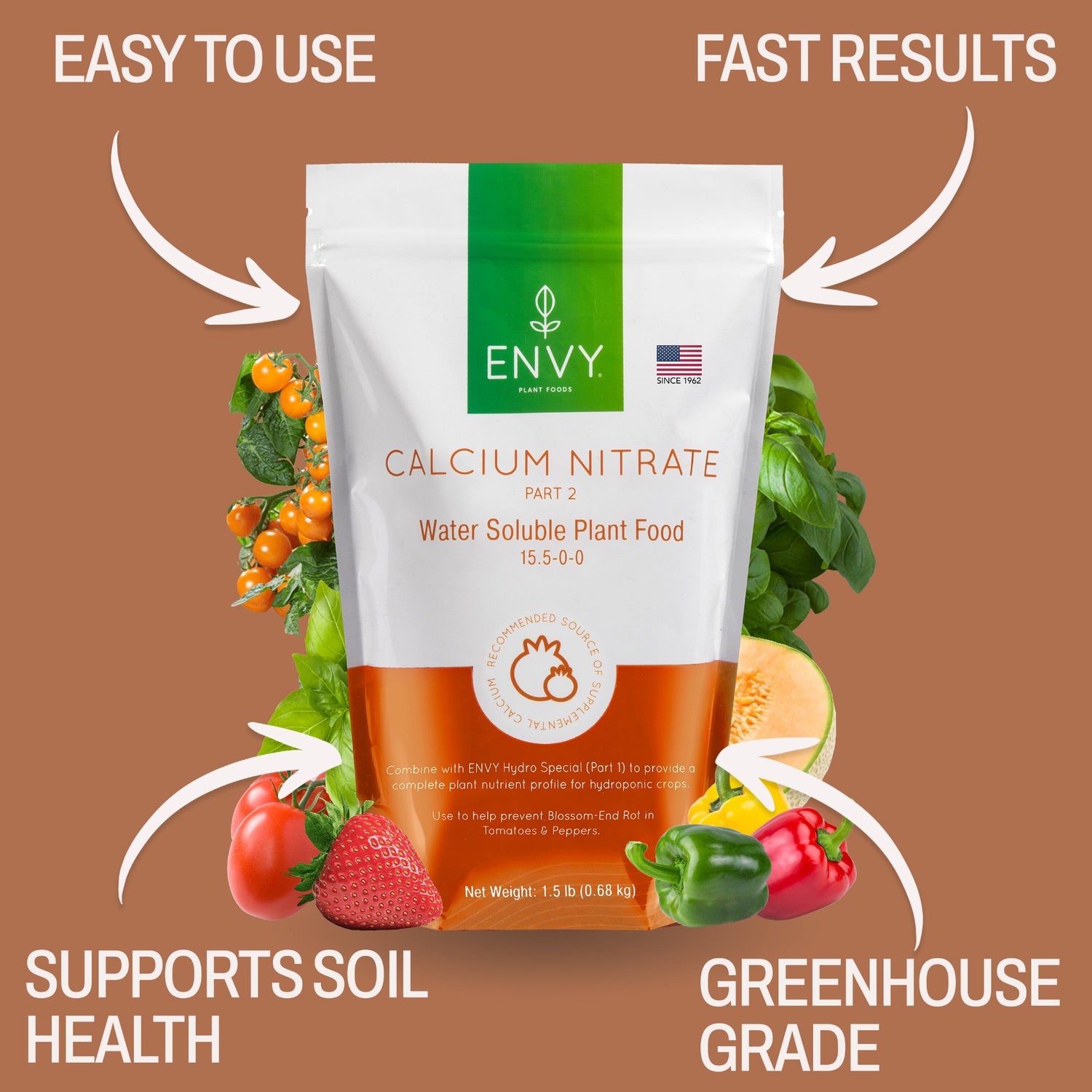 Image showing benefits of ENVY Plant Foods Calcium Nitrate