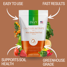 Load image into Gallery viewer, Image showing benefits of ENVY Plant Foods Calcium Nitrate
