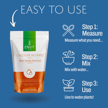 Load image into Gallery viewer, Image showing benefits of ENVY Plant Foods Calcium Nitrate
