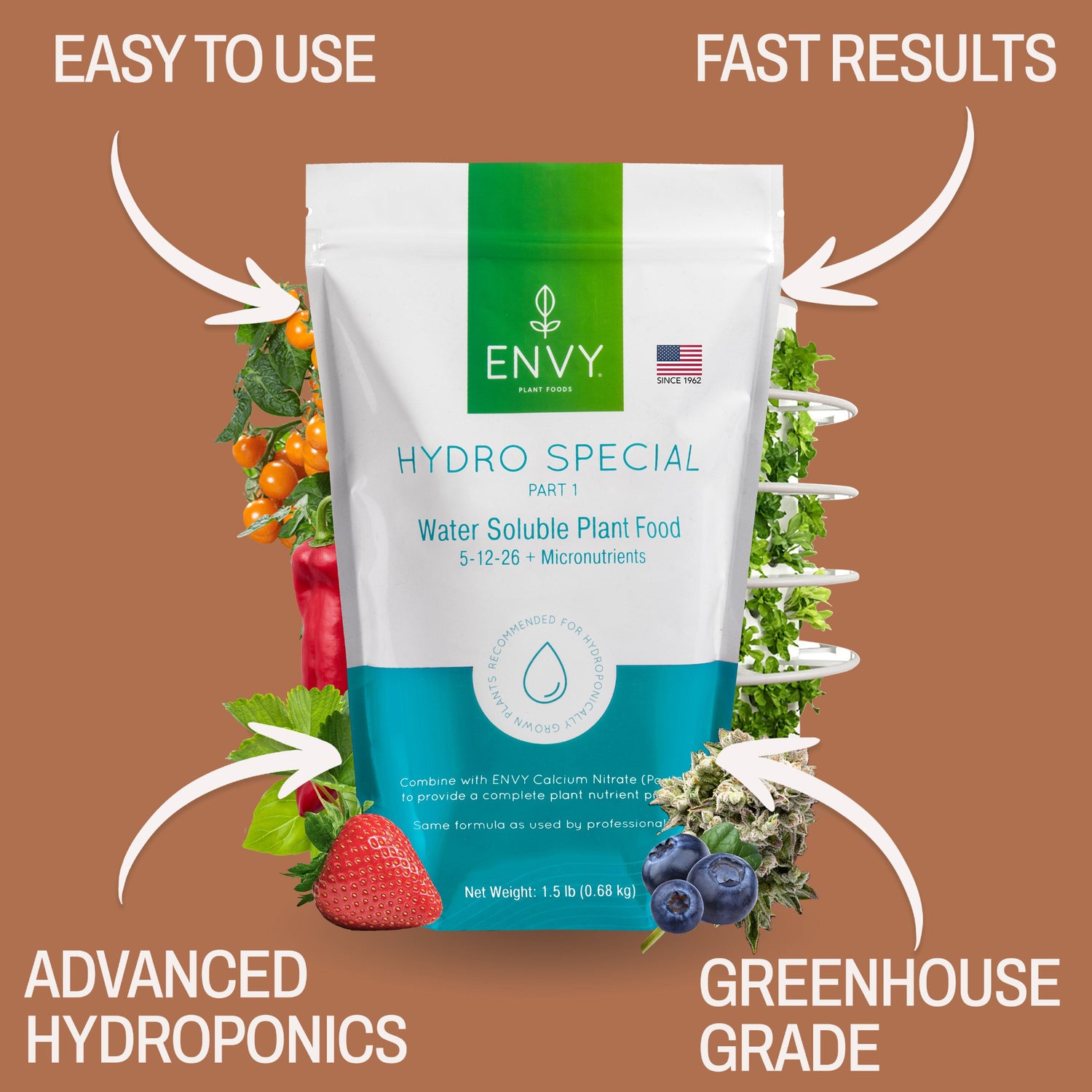 Benefits image for ENVY Plant Foods Hydro Special fertilizer
