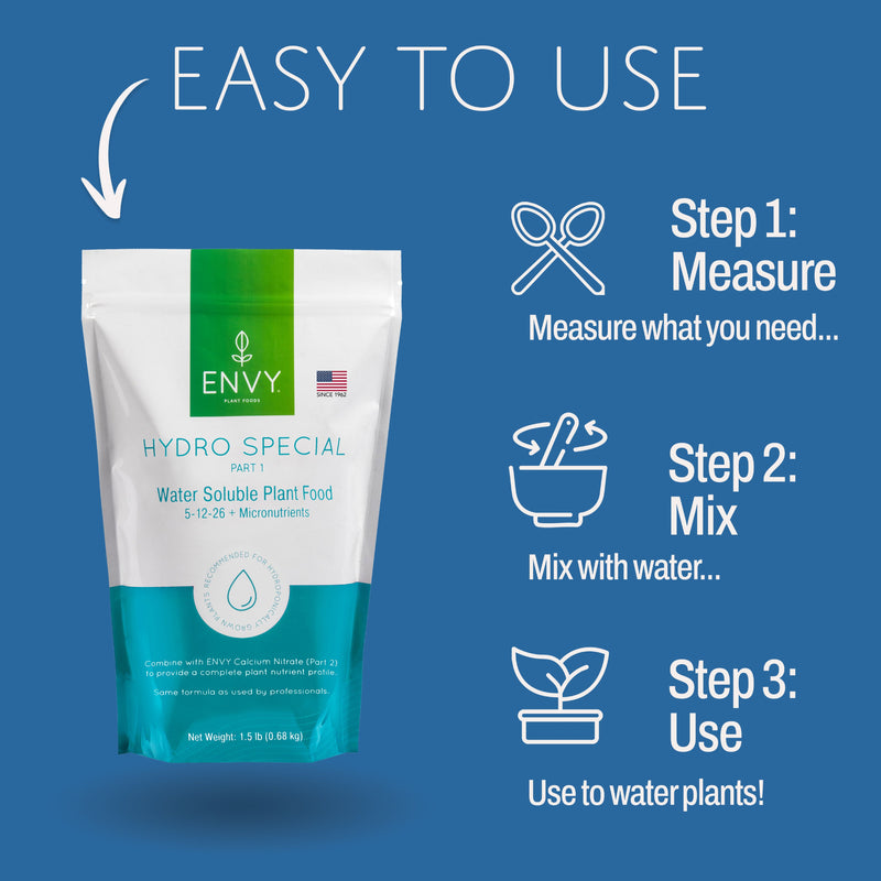 Image for ENVY Plant Foods Hydro Special fertilizer How to Use