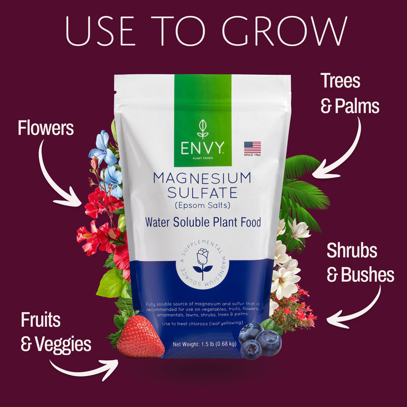 Use to Grow image for ENVY Plant Foods Magnesium Sulfate Fertilizer