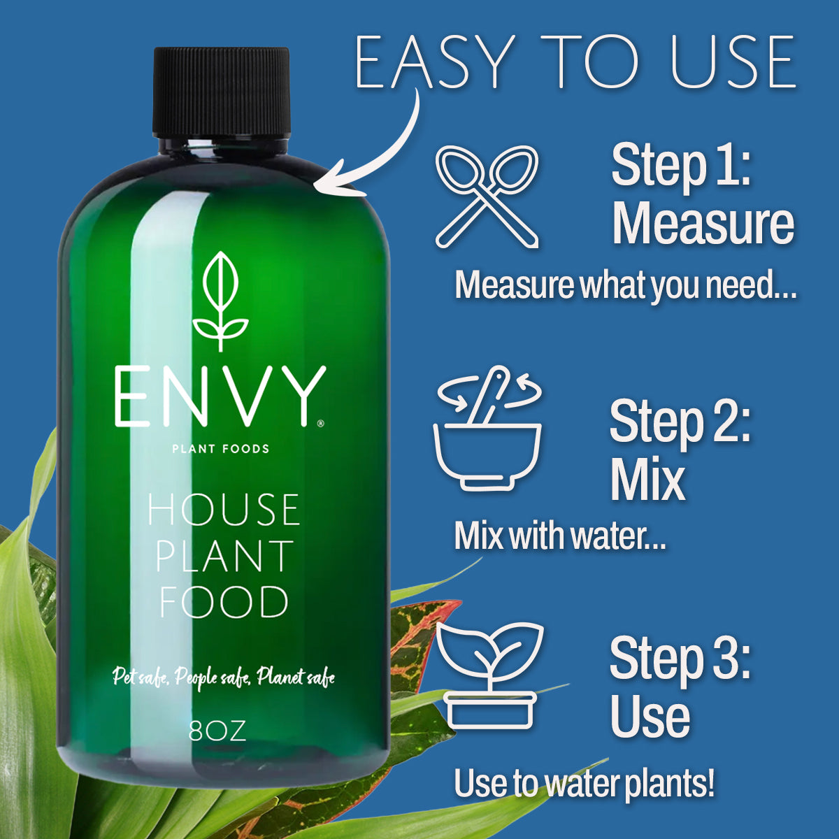 ENVY House Plant Food – Advanced Liquid Fertilizer for Indoor Plants – All-Purpose One-Part Formula