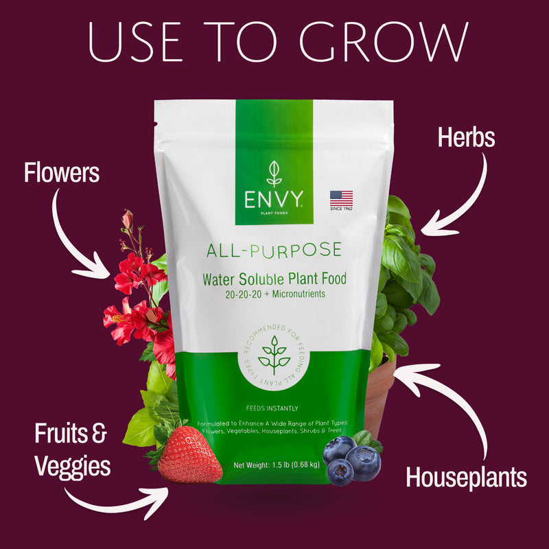 Information on ENVY Plant Foods All Purpose Use to Grow