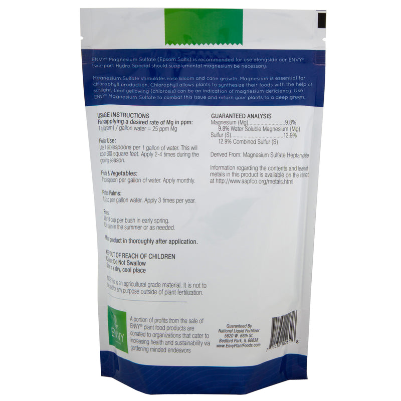 ENVY Magnesium Sulfate (Epsom Salts) Water-Soluble Plant Supplement