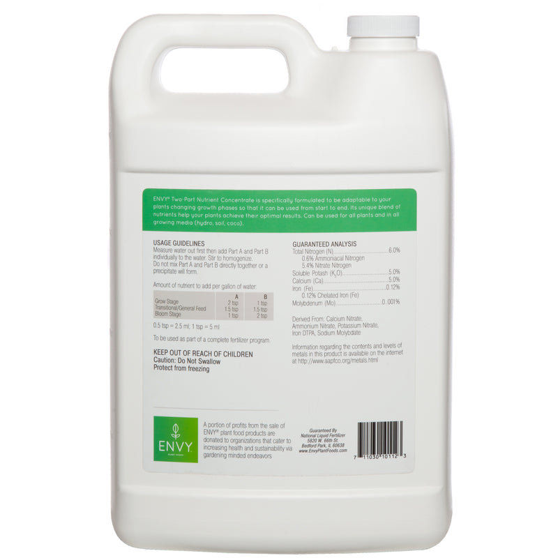 ENVY Liquid Plant Food, 2-Part, Combo Pack A&B